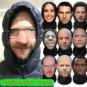 할로윈 코스프레 파티용 풀페이스 마스크 유명인 얼굴 메쉬 시각화 탄성 헤드웨어 크리스마스 선물