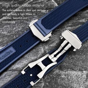 고무 실리콘 소프트 시계 밴드 19mm 오메가 스피드마스터 스포츠 스트랩 300 블랙 팔찌