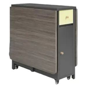 테이블 트랑떼 공간 식탁 의자별도 접이식 확장형 활용 빈티지 이동 이동식 원룸 원목 카페