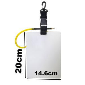 호환 3패널 스쿠버 다이빙 쓰기 슬레이트 패드 보드 (연필 포함) 316 스테인레스 퀵 릴리스 버클 기어