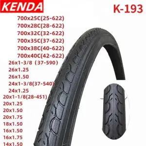 KENDA 자전거 타이어 k193 스틸 타이어 14 16 18 20 24 26 인치 X1.25 1.5 1.75 1.95 20X1-1 8 26X1-3 8 산