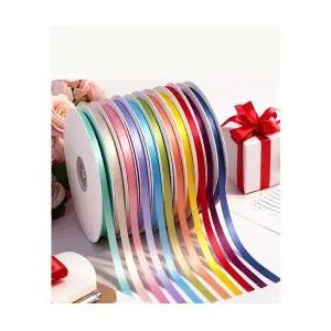 공단 새틴 리본 끈 선물 꽃다발 포장 공예 도매 폭 6mm