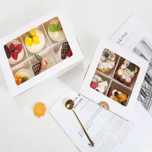 투명창 컵케이크박스 4구 화이트 머핀 디저트 베이커리 포장 케이크상자