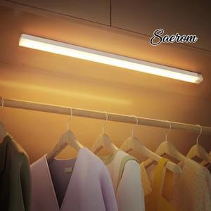 충전식 5V 모션 센서 LED 바 라이트 유도 야간등 휴대용 무선 자석 캐비닛 램프 주방 침대 옆용