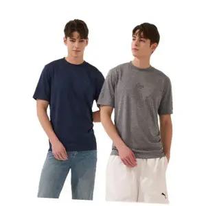 [푸마][시크릿 특가] [1+1] [푸마] 백메쉬 로고 반팔티셔츠 (그레이+네이비) 712615