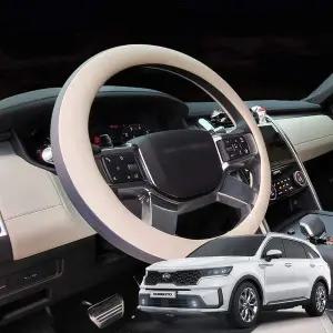 쏘렌토MQ4 O9Z6C4H7 바이미 가죽 논슬립 핸들커버 투톤 호환