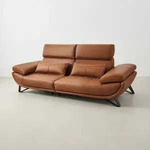 스코나 베르니 실리콘레더 가죽 좌방석 확장 스윙 3인 소파