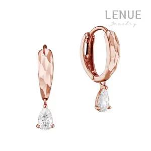 [레뉴]루첸테 원터치 페어컷 큐빅 귀걸이 / 14K 골드 화려한 여자친구 생일선물