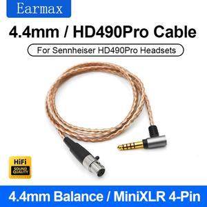 젠하이저 호환 HD490 프로 플러스용 이어맥스 교환형 4.4mm 진바오 단결정 구리 밸런스 와이어 4 핀 미니 X