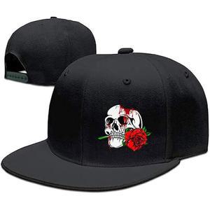 남성용 티제이 빌 청소년용 스냅백 야구 스컬 블랙 스케이트보드 플랫 모자