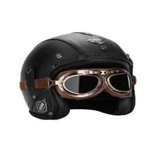 빈티지 반모 헬멧 크루즈 고글 스냅백 하이바 그레이 전기 클래식 바이크 레트로