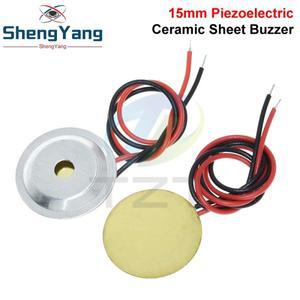 10/30Pcs TZT 15mm 버저 사운더 센서 트리거 드럼 디스크(구리선 + 전자 부품용 알루미늄 쉘 포함)