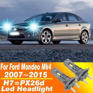 포드 몬데오 Mk4 2007~2015 12v PX26d LED 헤드라이트 캔버스 모터 안개등 자동차 전구 로우빔 화이트 터보
