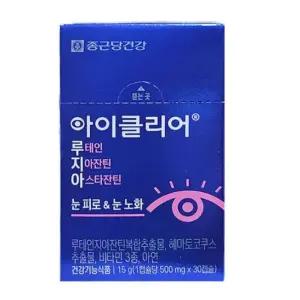 [종근당건강] 종근당건강 아이클리어 루테인지아잔틴아스타잔틴 침침한눈 건조한눈 스