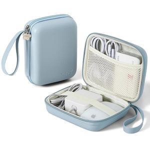 [미국배송] 맥북용 LINPR 충전기 케이스 휴대용 테크 전자 정리함 가방 노트북 액세서리용 여행용 보관 파우치 맥북호환 POWER LOGIC 어댑터 충전 코드 USB 드라이브 파워 뱅크(블루 L)