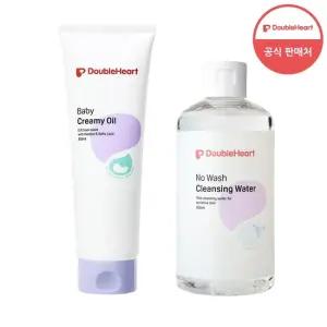 베이비 스킨케어 노워시 클랜징워터 300ml + 베이비 크리미오일 250ml