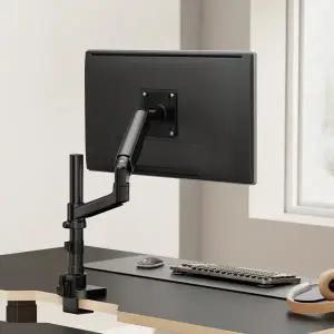 엔산마운트 이지폴암 EZP-15 싱글 파이프형 폴타입 모니터암 모니터거치대 블랙 화이트