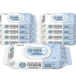 [셀러허브 1]깨끗한나라 물티슈 페퍼민트 70매 캡형 10팩 아기 신생아 유아 대용량 두꺼운 x3SET(S (46611
