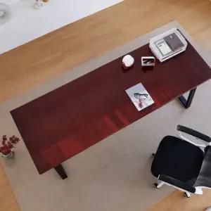 해찬솔 소나무 통원목 책상테이블 2000_w700 UV코팅_버건디 우드슬랩 유리막코딩 원목테이블 주문제작가능