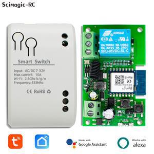 1CH 투야 와이파이 릴레이 스마트 모듈 알렉 85 개폐기 차고 타이머 AC 10A