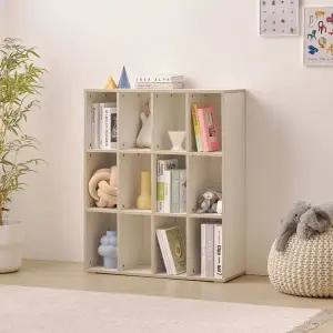 [인터데코](착불) 아이방 감성 교구 정리 수납 책장 3단 80cm P0000BRA