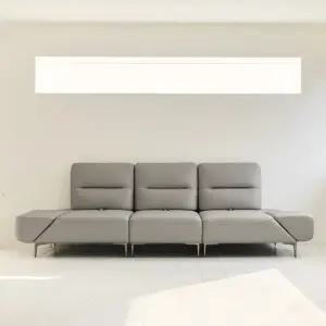 델로 4인 스윙 전체 통가죽 소파