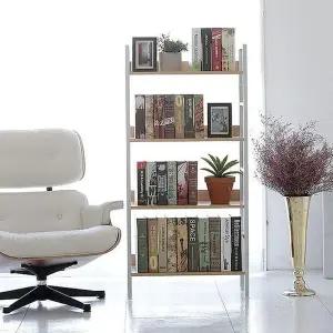 [하프클럽/셀러허브]책장선반 4단 인테리어 전면 책꽂이 슬림 좁은