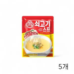 오뚜기 V6Q5L8D3 쇠고기스프 1Kg X 5개 분말스프 소고기스프