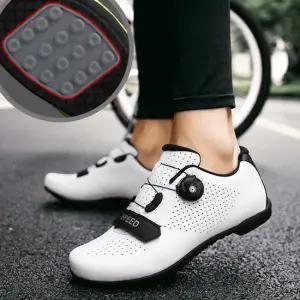 맥다이나믹스 충격흡수 미끄럼방지 라이딩전용 평페달 자전거신발/화이트