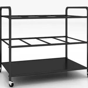 소도구 거치대 수납 보관함 블랙 요가매트 폼롤러 바퀴