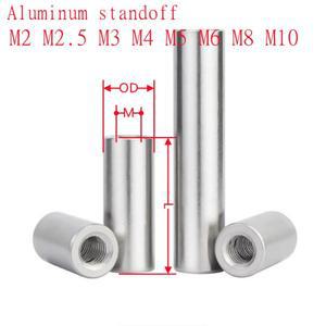 2-10pcs 알루미늄 원형 커플 링 너트 M2 M2.5 M3 M4 M5 M6 M8 M10 RC 멀티 로터 용 스탠드 오프 스페이서로