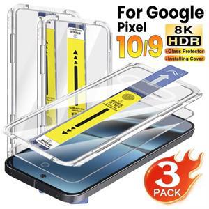 호환상품 구글 픽셀 10 9 프로 XL 9A 8A 8 7 7a 6a 5G용 강화유리 스크린 보호필름 3-1개 먼지와 기포 없음