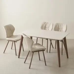 스코나 리오나 양면 포세린 세라믹 4인 식탁세트(의자4개)