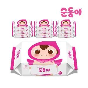 비밀특가순둥이베이직 물티슈 리필 80매 10팩/BR-01 235335