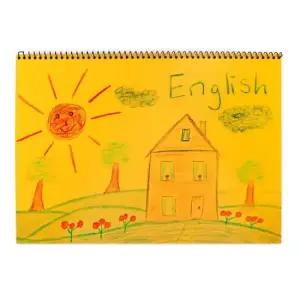 나래 컬러 창의 무지 스케치북 1권 (20매입) (노랑)