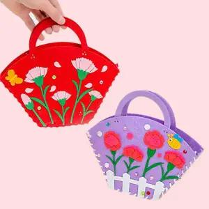 펠트 어버이날 카네이션 손잡이 가방 만들기