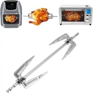 로티세리 미트 포크 에어 프라이어 그릴 스핏 로드 스테인리스 스틸 로스트 치킨 피쉬 가정용 피크닉