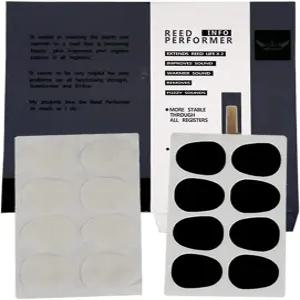 로비 알토/테너 색소폰 마우스피스 쿠션 패치 패드 0.3mm 팩 2개(블랙 8개 화이트 8개)...