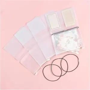 여행자용 투명 지퍼 포켓 노트북 4개의 여권 사이즈 파우치 리필 탄력 밴드 포함 TN 액세서리 종이 카드