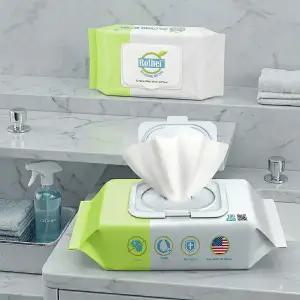 알콜 청소 물티슈 100매 5개 살균 소독 티슈 다용도 위생관리 에탄올함유 휴대용