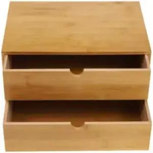 뱀부 데스크 오거나이저 사무실/가정용품 수납 정리함 작은 탁상용 심플 디자인 화장대/미니 수납/원목