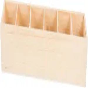 NUOBESTY 다용도 칸막이형 나무 수납 상자 사무실/가정 정리용 6칸 분류 트레이 보석/문구/소품 보관