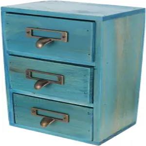 가정 및 사무실용 데스크톱 정리함이 있는 HONMEET 나무 주얼리 보관함 화장품 공예용 목재 소재 침실 작업