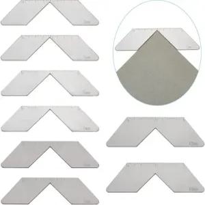 OLYCRAFT 8Pcs 제본 코너 마이터 도구 2/3/5/10mm 스테인리스 스틸 책 커팅 지그 세트 앨범 제작