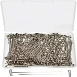 투팔리지 2인치 T핀 바느질 가발 원단용 스트레이트 니트 퀼팅 모델링 크로셰 보석 디스플레이 공예 사무실