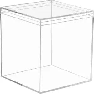 뚜껑이 있는 투명 상자 플라스틱 아크릴 사각 큐브 용기 보관 캔디 알약 작은 보석 구슬 동전 발견물 공예