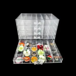 5단 서랍형 투명 아크릴 주얼리 정리함 먼지 방지 보석 진열대 수납 케이스 여성용 반지 목걸이 팔찌