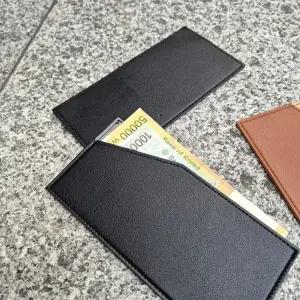 심플 PU가죽 슬림 얇은 지폐 카드 장지갑 파우치