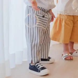 [달퐁]큐비앤맘 트임 8부 팬츠 스트라이프팬츠 아기외출복