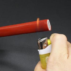 호환 실리콘 유리 섬유 튜브 코팅 땋은 내화 슬리브 난연성 케이스 외장 고온 케이블